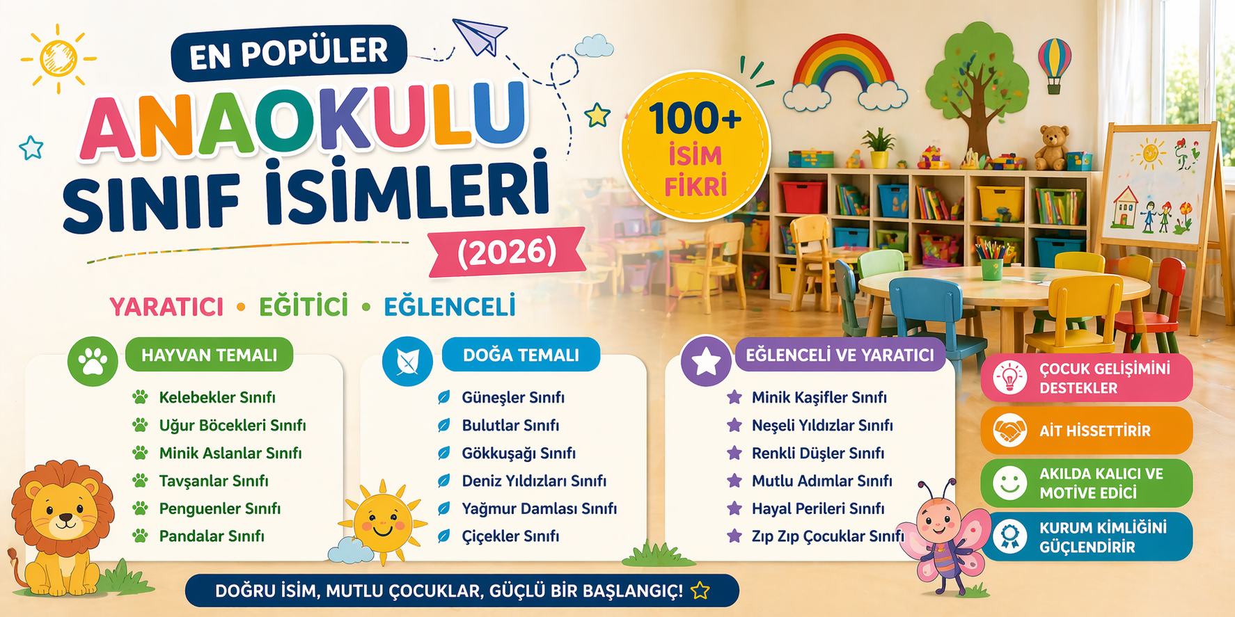 Anaokulu Sınıf İsimleri