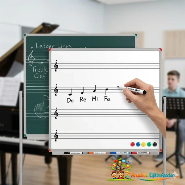 Nota Çizgili Manyetik Müzik Yazı Tahtası