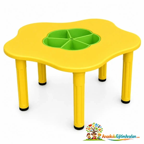 Plastik Kum Masası (Papatya Hazneli Anaokulu Aktivite Masası)