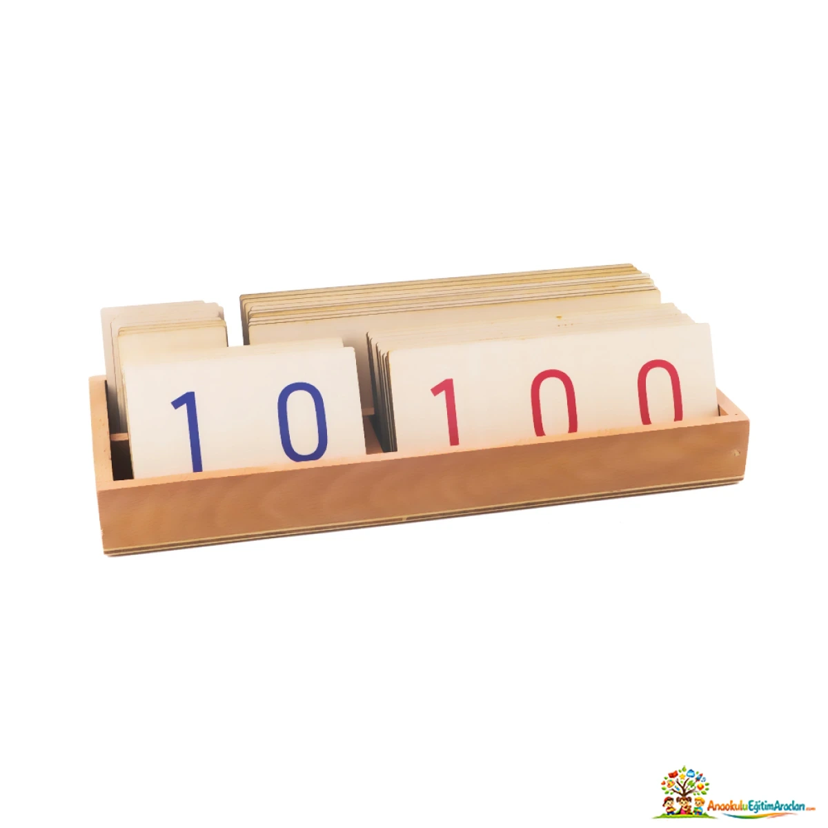 Montessori Ahşap Sayı Kartları Küçük Boy – Basamak Değeri Seti SBK-874
