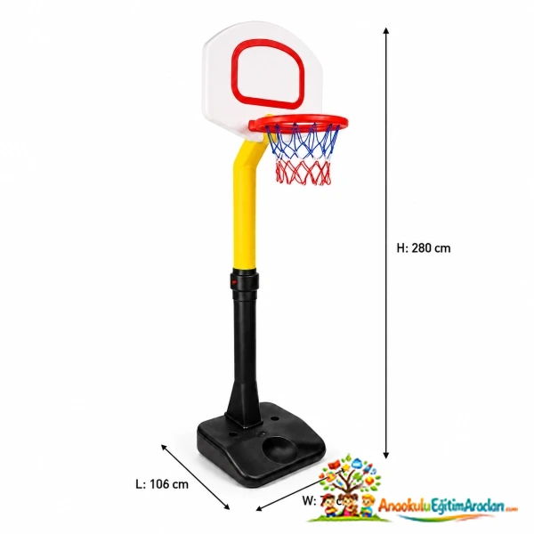Ayarlanabilir Çocuk Basketbol Potası – Anaokulu, Kreş ve Bahçe Kullanımına Uygun