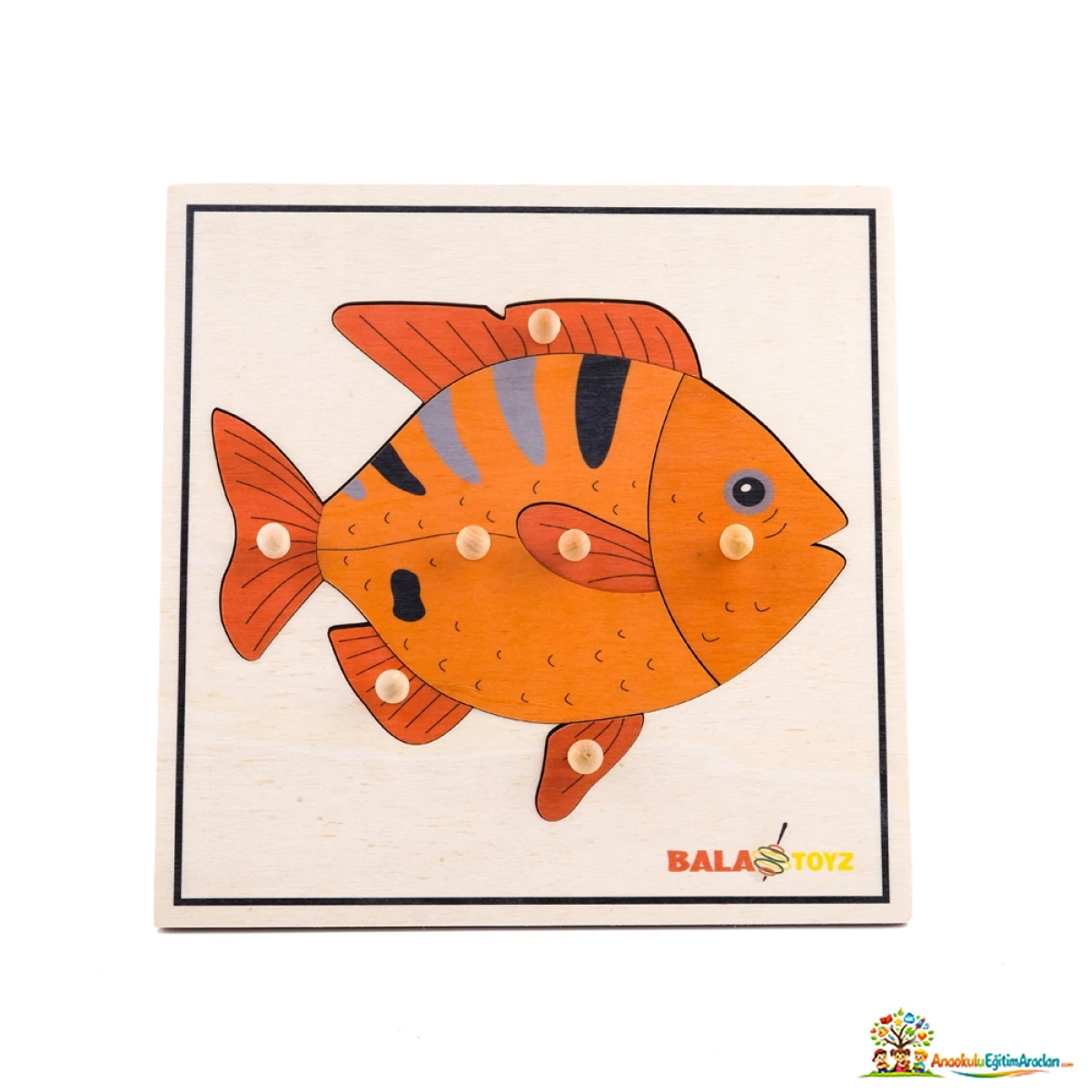 Montessori Balık Puzzle – Hayvan Anatomisi ve Kozmik Eğitim Materyali BLP-927