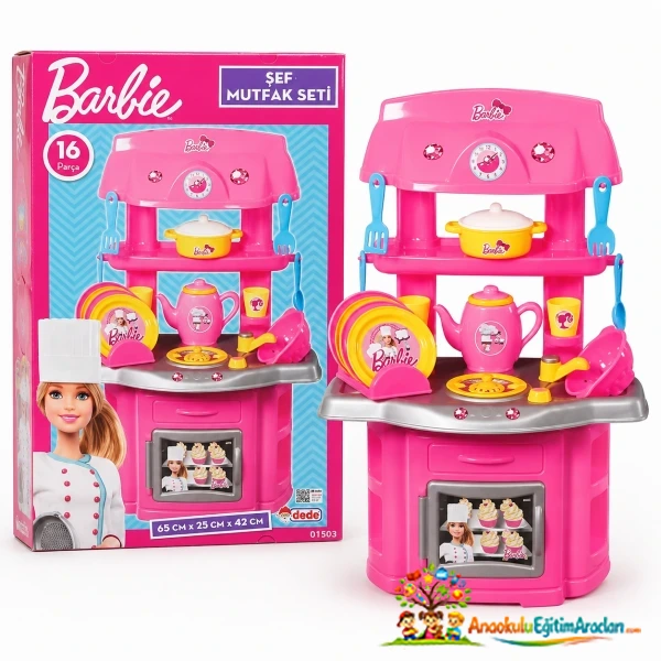 Barbie Mutfak Seti 16 Parça 42x25x65 cm