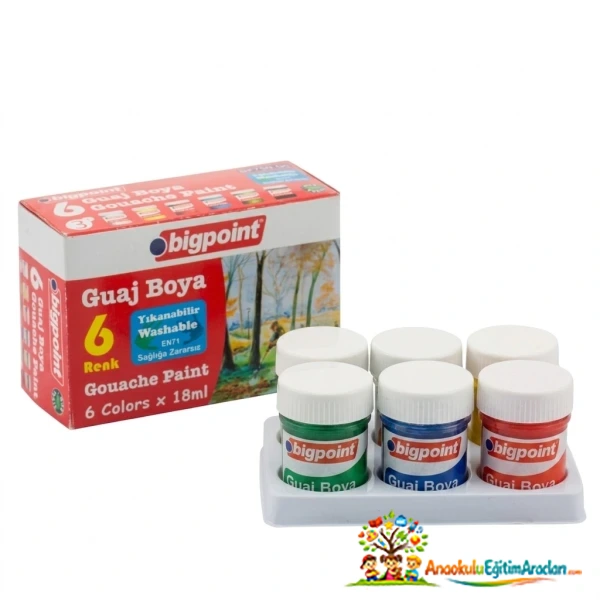 Cam (Guaj) Boya 6'lı Set – 6 Renk x 18 ml