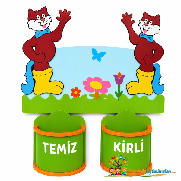 Dekoratif Figürlü Ahşap Galoşluk