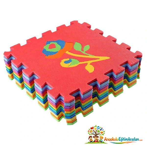 Eva Oyun Matı Çiçek Temalı – 33x33 cm Çocuk Yer Matı