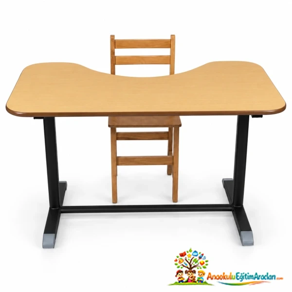 Fasulye Masa 120×60 cm – Yükseklik Ayarlanabilir MDF Tabla Metal Ayak FSA-782