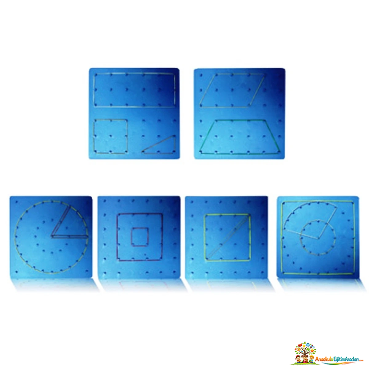 Geometri Tahtası – Çift Taraflı Geometrik Şekiller Eğitim Materyali GEO-739