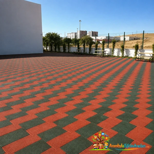 Kauçuk Yer Zemini 40x40x2 cm – Darbe Emici Karo Zemin Kaplama