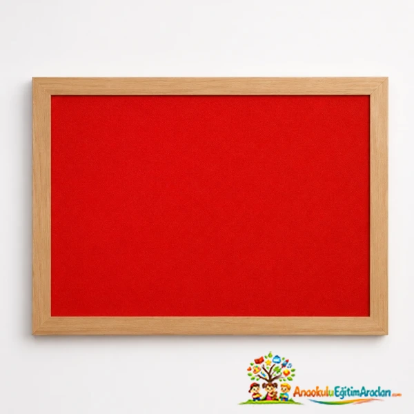 Kayın Çerçeveli MDF Pano 90x135 cm – Anaokulu ve Kreş Duvar Panosu