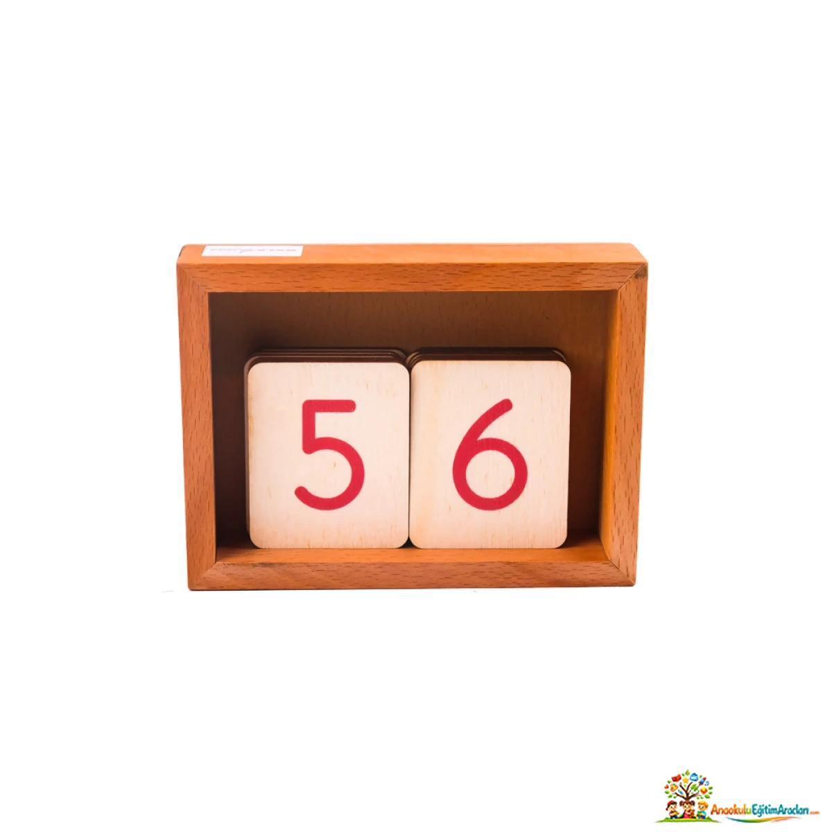Montessori Kırmızı-Mavi Çubuk Sayı Kartları 1-10 – Ahşap Matematik Materyali KMS-824