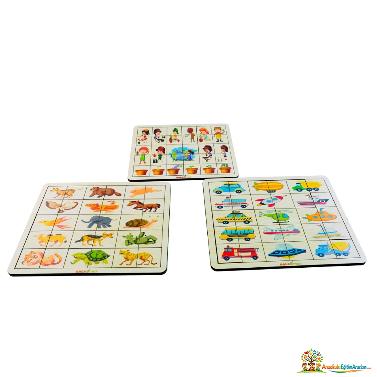 Kodlamaya Giriş 3’lü Eşleştirmeli Puzzle Set – Araçlar, Hayvanlar ve Doğa KES-683