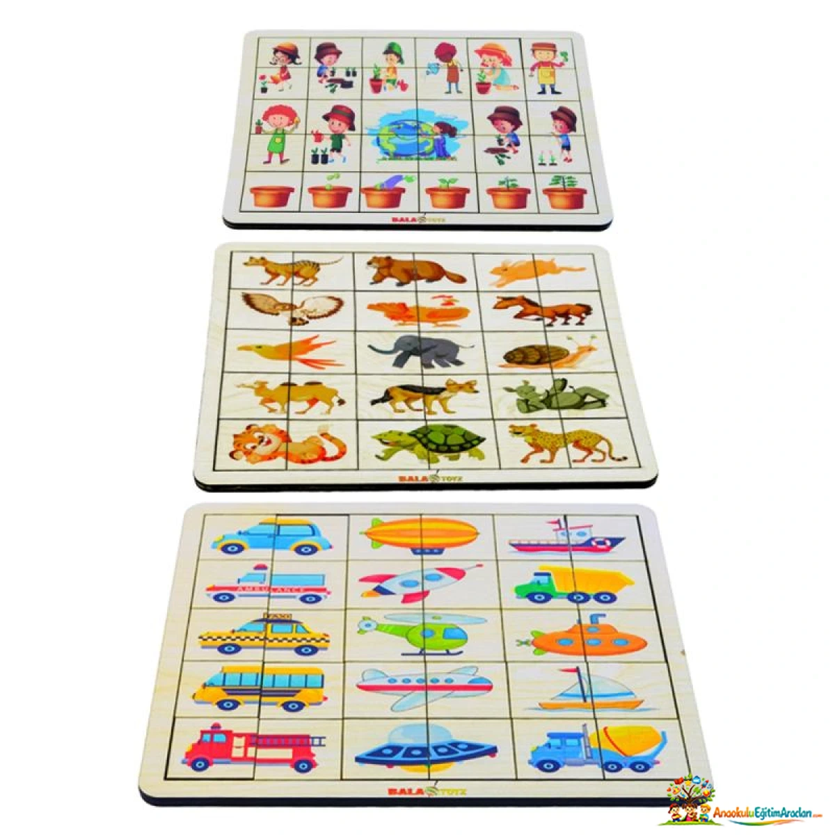 Kodlamaya Giriş 3’lü Eşleştirmeli Puzzle Set – Araçlar, Hayvanlar ve Doğa KES-683