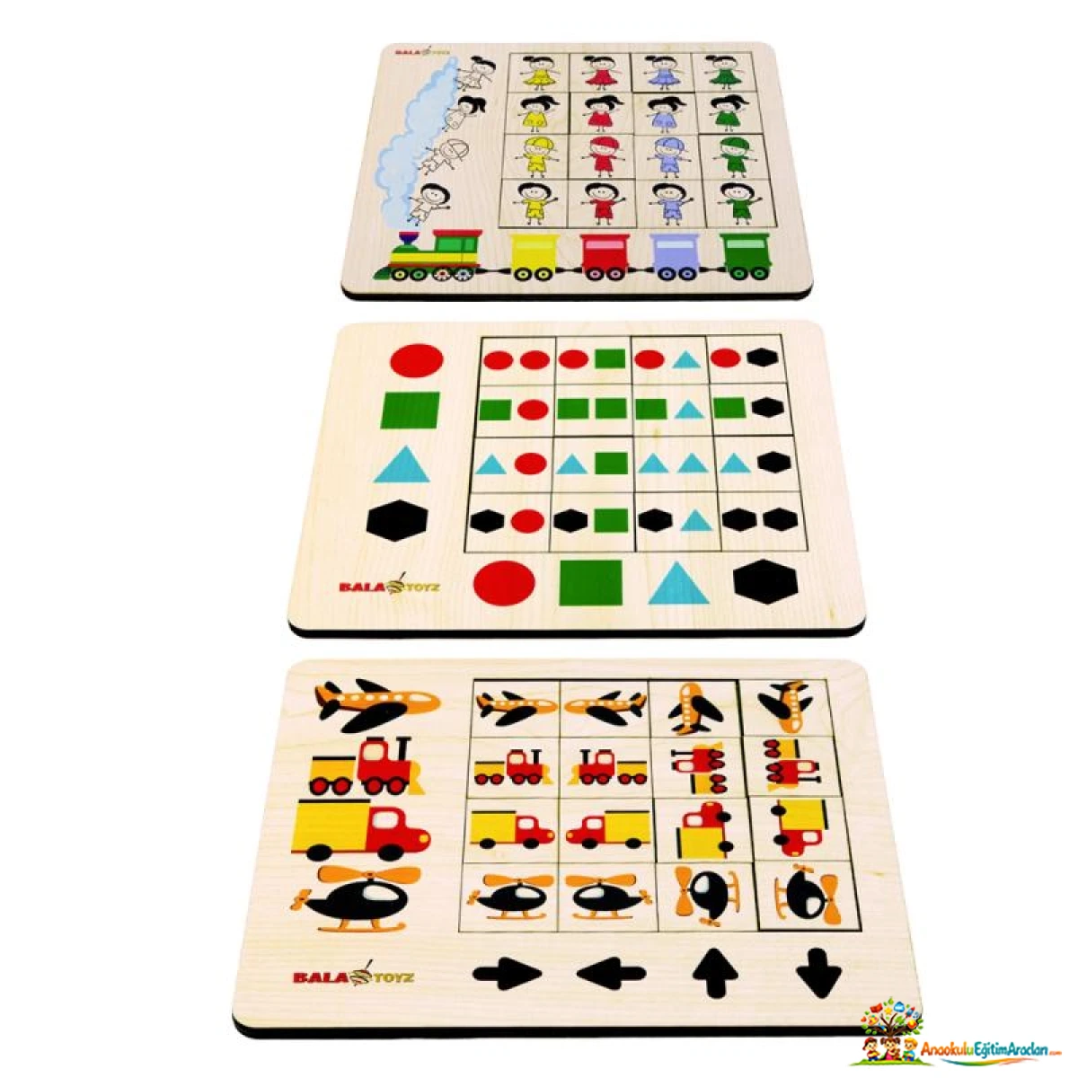 Kodlamaya Giriş 3’lü Renkler, Yönergeler ve Dizilim Puzzle Seti STEM KRS-615
