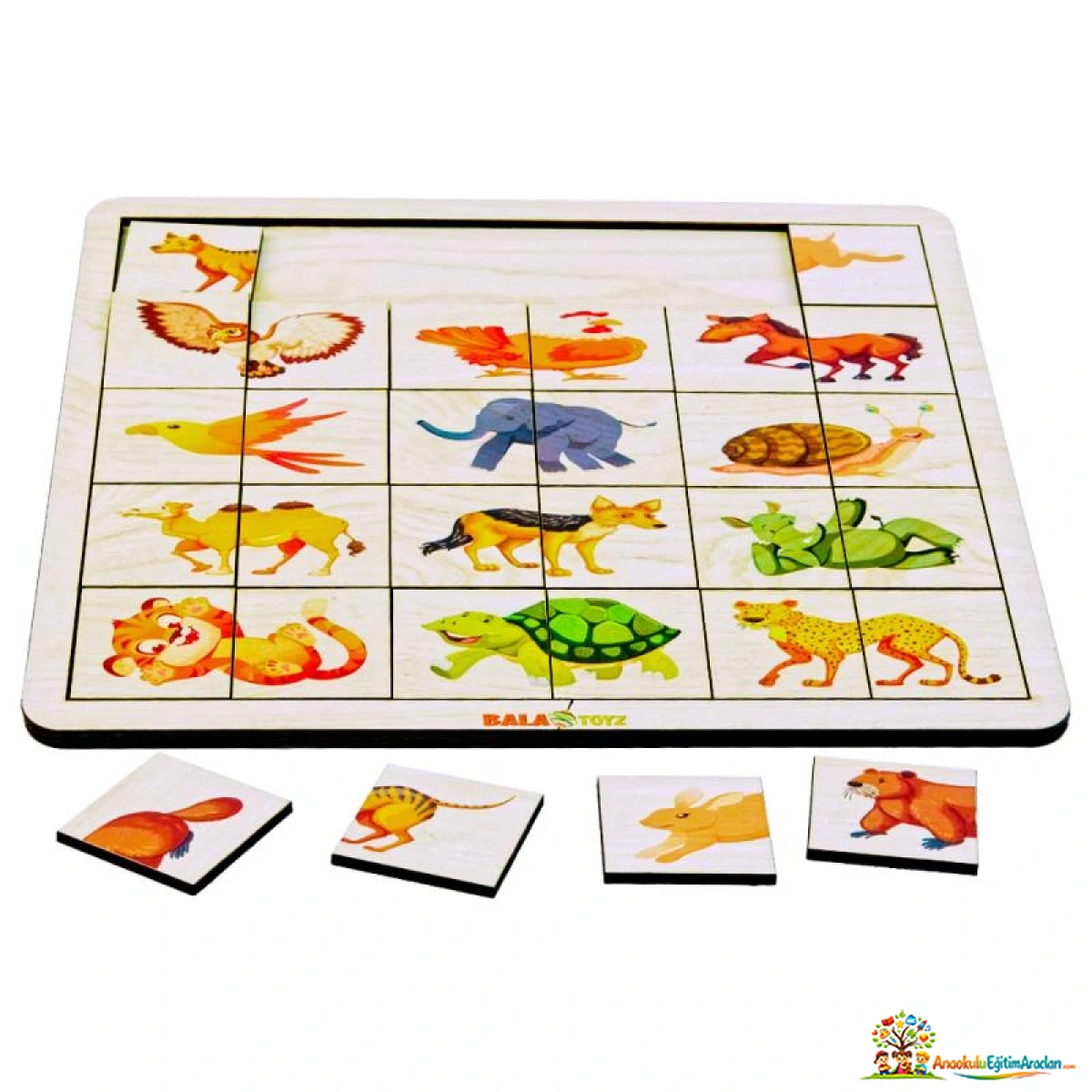 Kodlamaya Giriş Hayvanlar Eşleştirme Puzzle – Görsel Mantık ve Konum Oyunu KHE-947