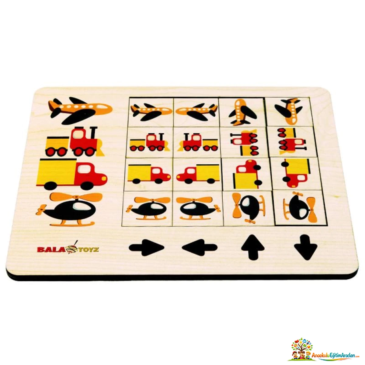 Kodlamaya Giriş Yönerge Puzzle STEM – Araçlar ve Yön Kavramı Oyunu KYP-658