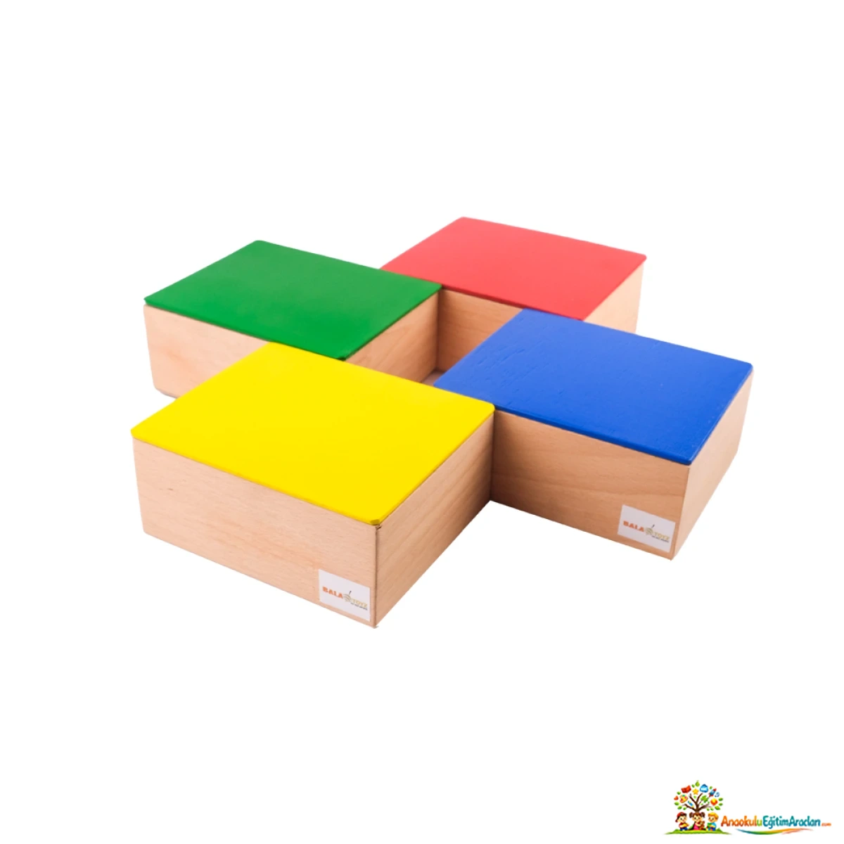 Montessori Kulpsuz Silindirler – 40 Parça 4 Renk Duyu Seti KZD-614