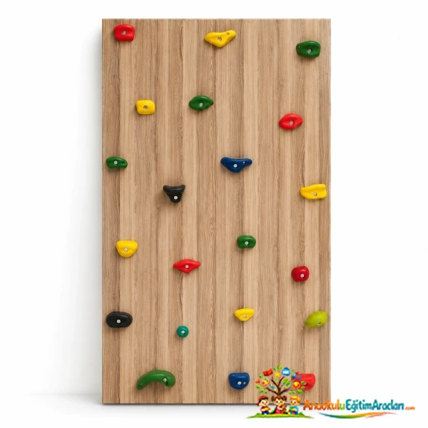 Anaokulu ve Kreş İçin MDF Taşlı Tırmanma Duvarı 80x180 cm