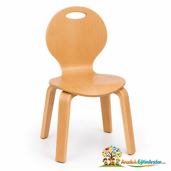 Metal Ayaklı Ergonomik Montessori Anaokulu Sandalyesi Laminat Kaplamalı