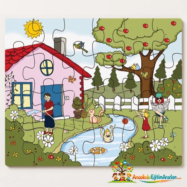 Mevsimler Puzzle Yaz 48 Parça – Eğitici Okul Öncesi Yapboz
