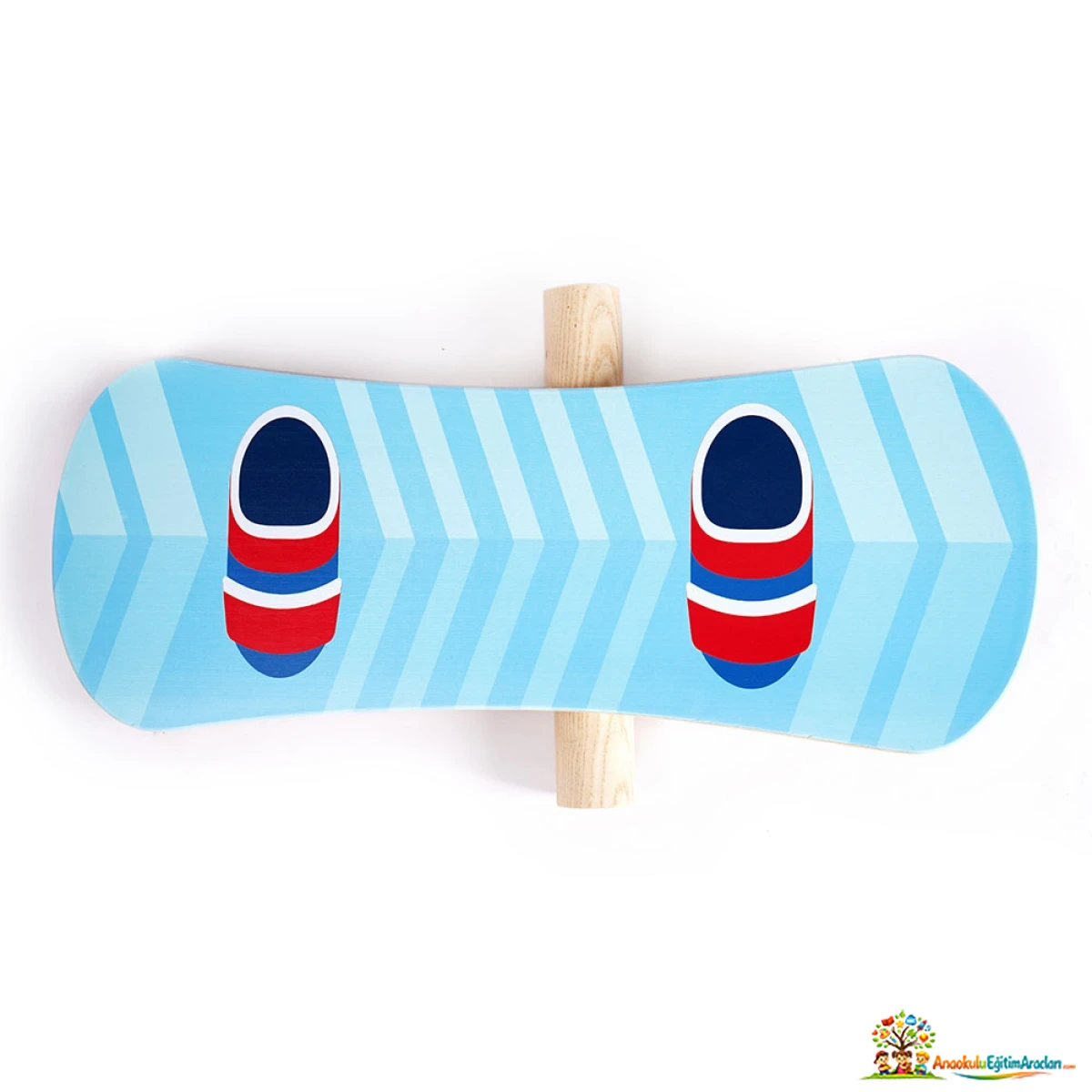 Montessori Ahşap Silindirli Denge Tahtası – 70 x 29 cm Balance Board SDB-684