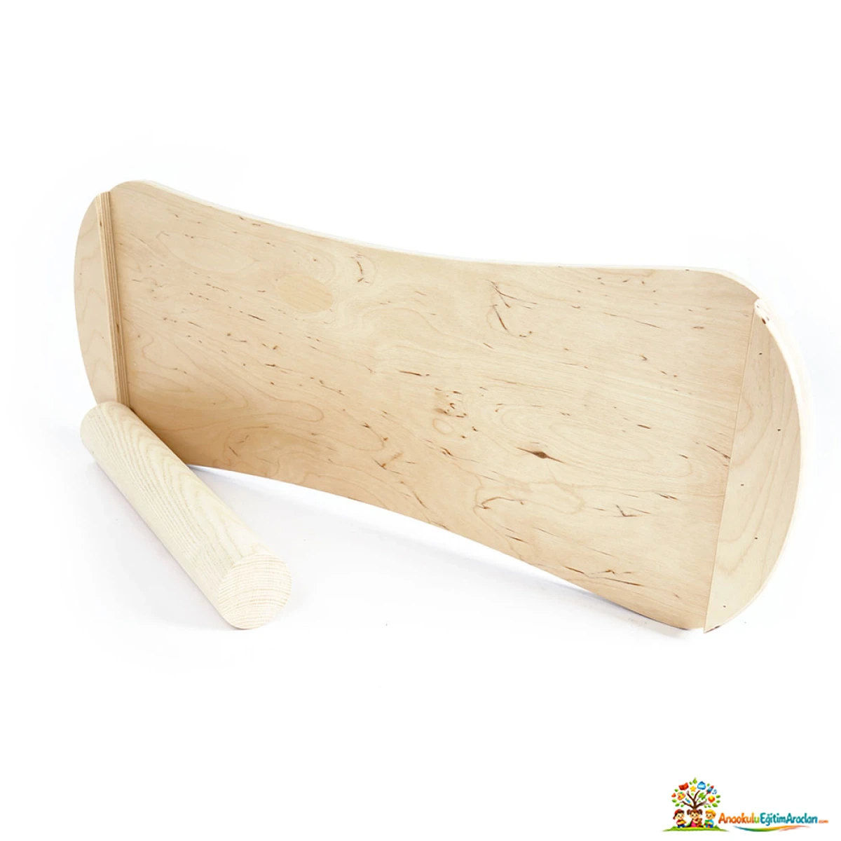 Montessori Ahşap Silindirli Denge Tahtası – 70 x 29 cm Balance Board SDB-684