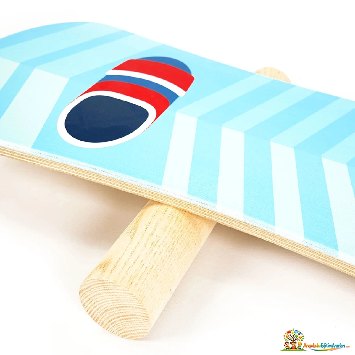Montessori Ahşap Silindirli Denge Tahtası – 70 x 29 cm Balance Board SDB-684