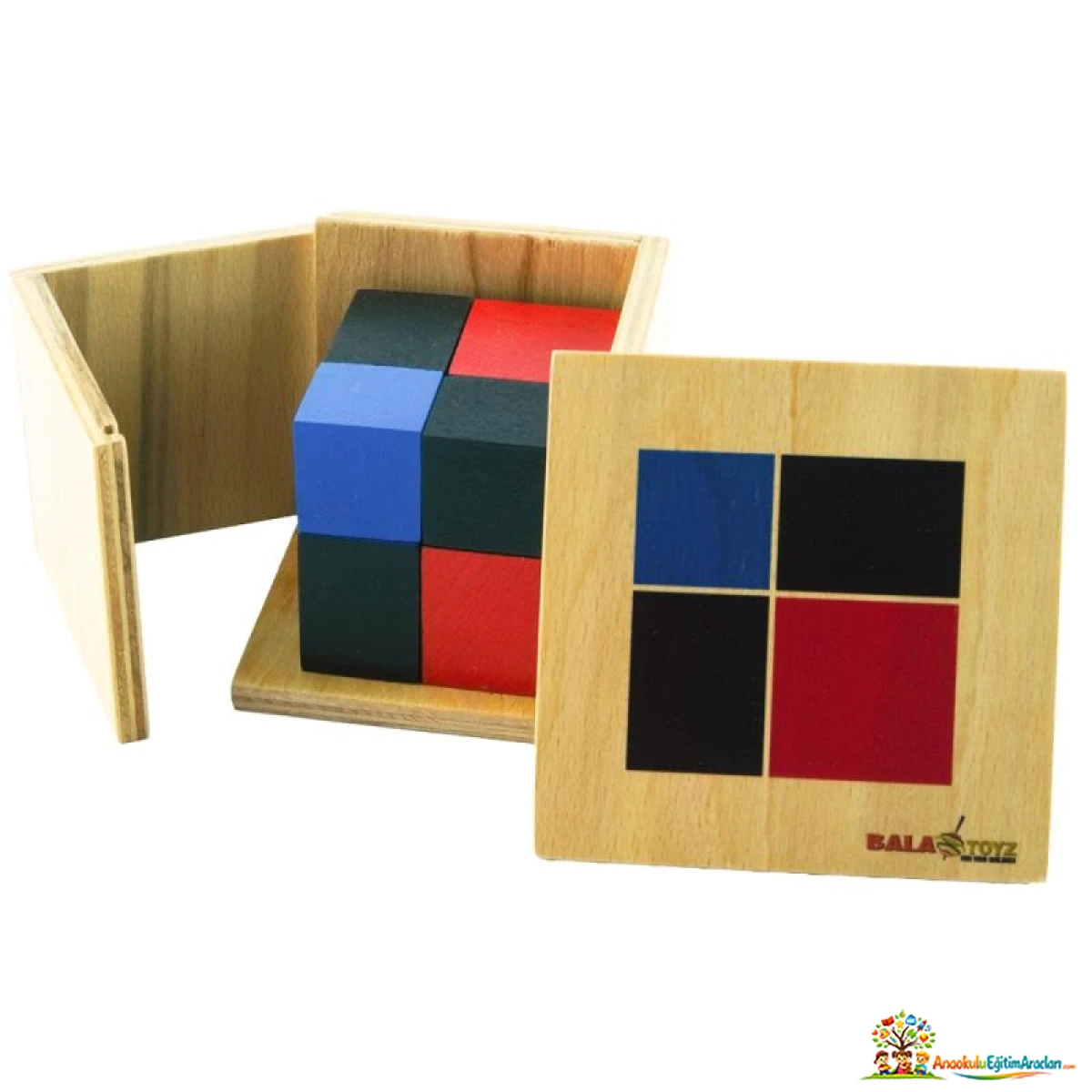 Montessori Binomik Küp – 8 Parça Matematiksel Örüntü ve Duyu Materyali BNK-862