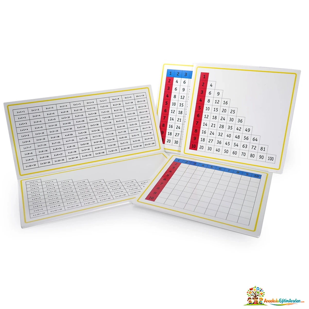Montessori Çarpma Kontrol Kartları – Matematik İşlem Doğrulama Seti CKK-684