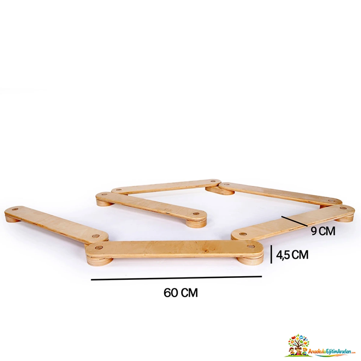 Montessori Denge Yolu 6 Etaplı – 3,6 Metre Denge ve Koordinasyon Parkuru MDY-719