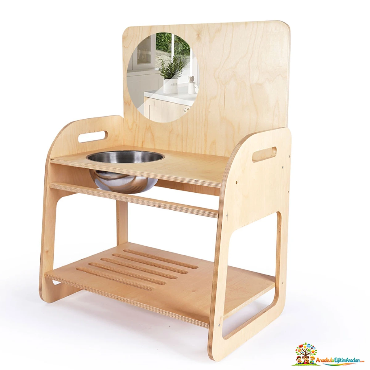 Montessori Etkinlik Lavabosu – Ahşap Çocuk Oyuncak Lavabosu