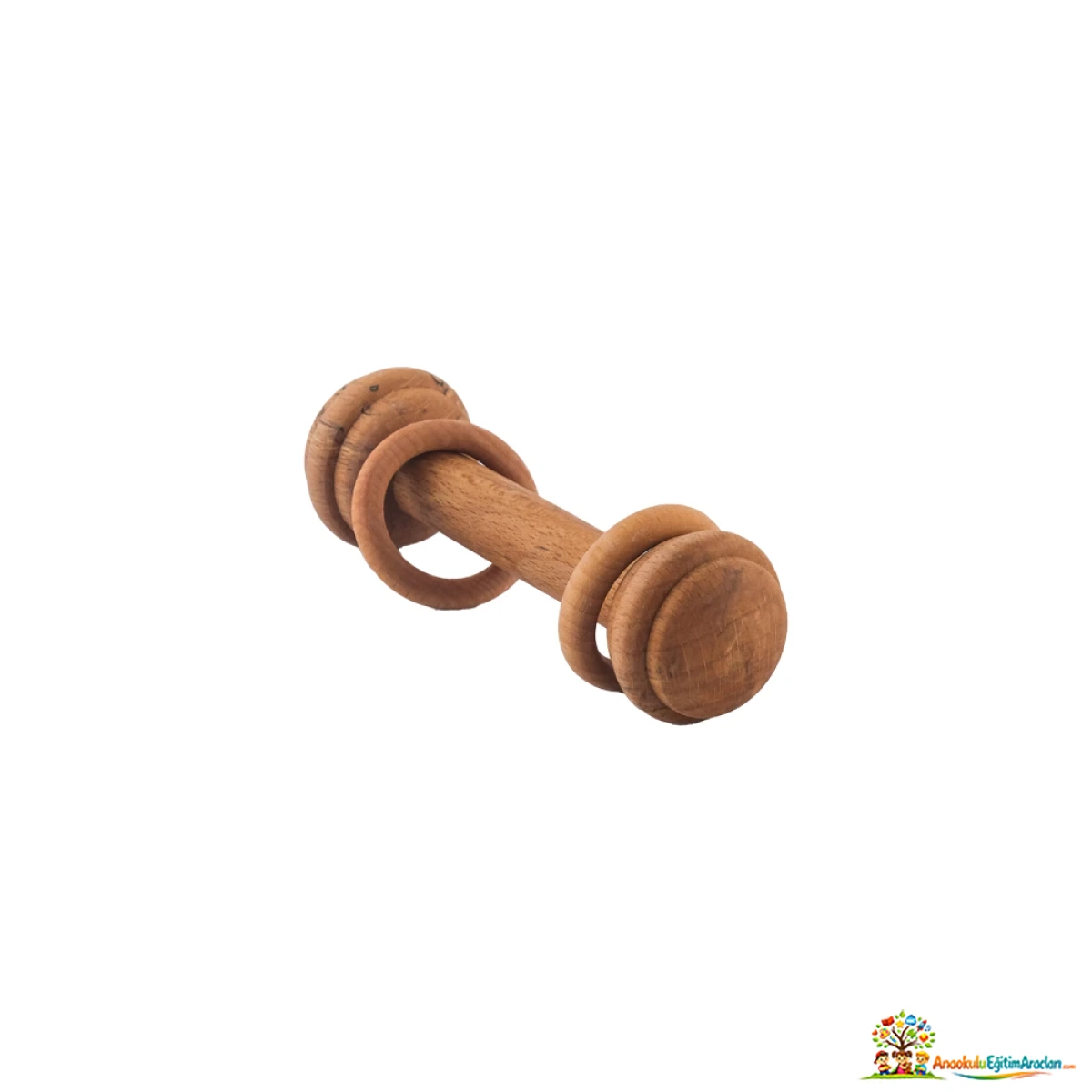 Montessori Halkalı Çıngırak – Kayın Ahşap Duyu ve Kavrama Materyali HCR-596