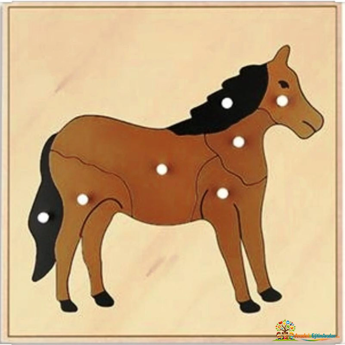 Montessori Hayvanlar 7’li Puzzle Seti – Zooloji ve Kozmik Eğitim Materyali HYP-618