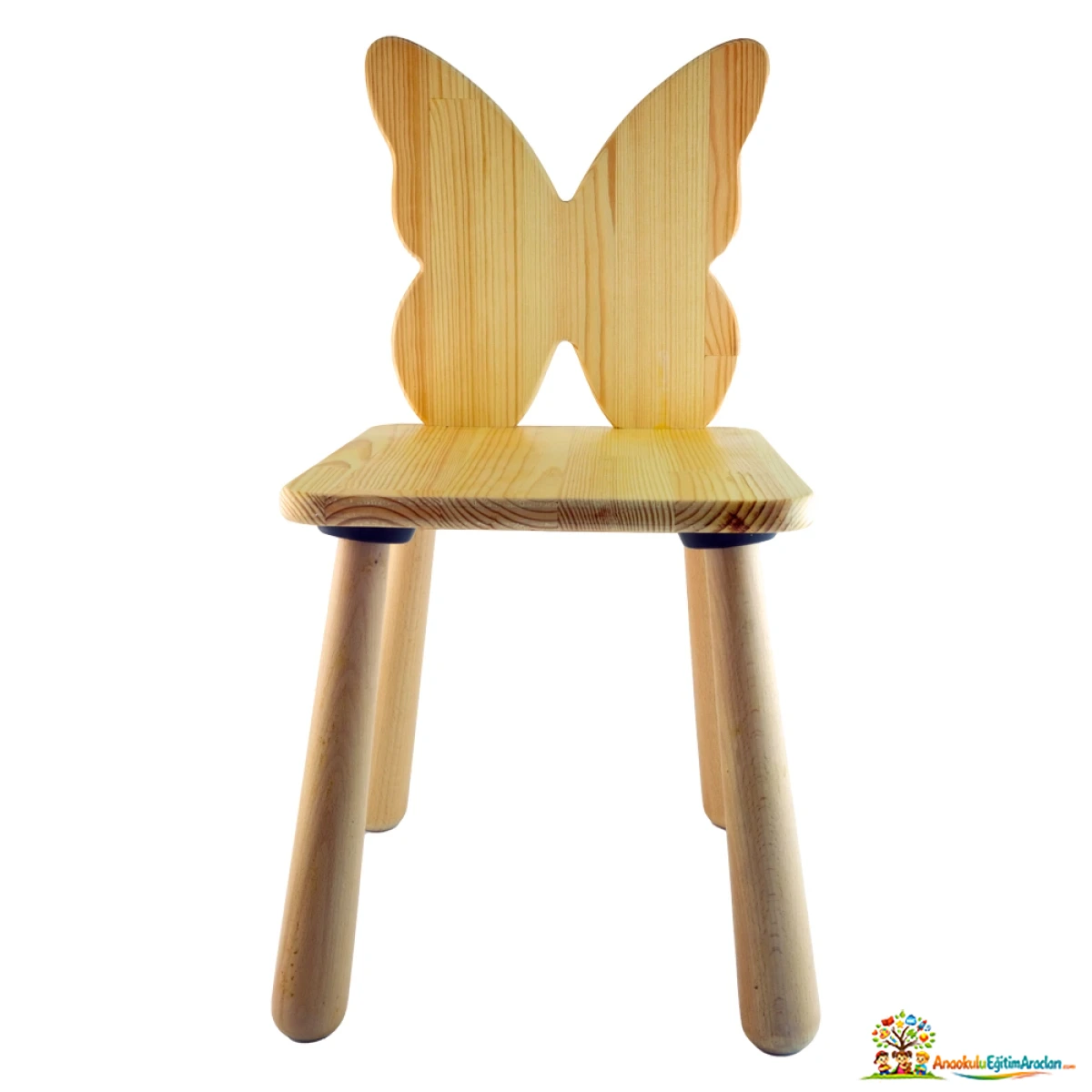 Montessori Kelebek Çocuk Sandalye – Masif Çam Ahşap KKS-684
