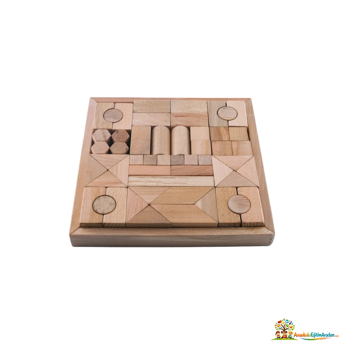 Montessori Matematik Blokları – Geometrik Tasarım ve STEM Yapı Seti MBL-857