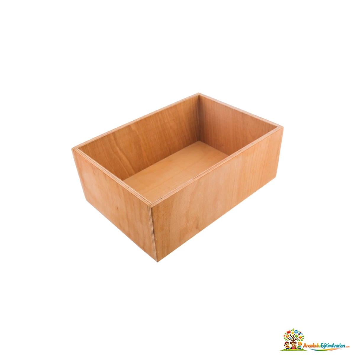 Montessori Mavi Geometrik Cisimler Kutusu – Masif Ahşap Saklama Kutusu MGK-684