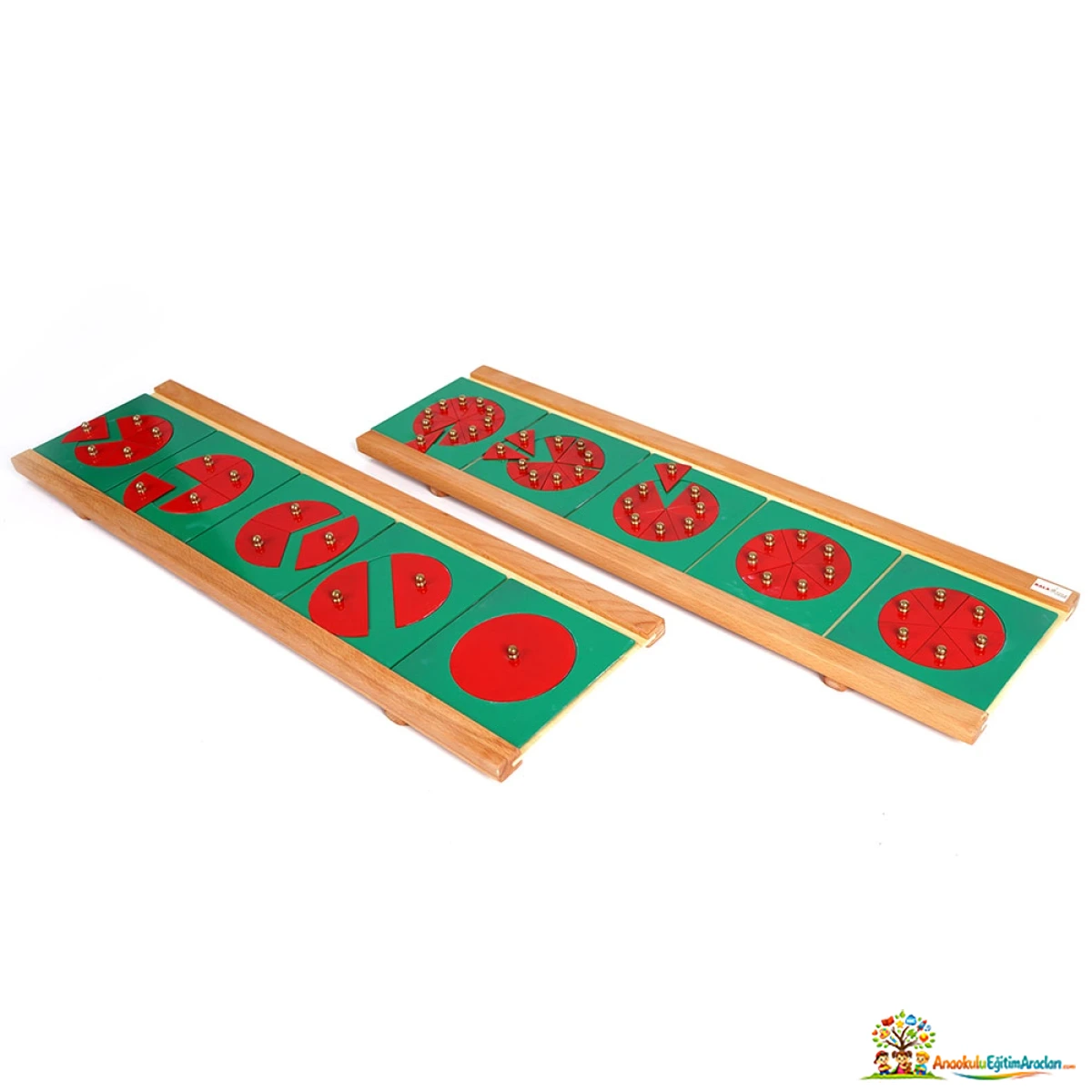 Montessori Metal Kesir Çerçeveleri – Parça Bütün ve Kesir Matematik Materyali MKF-926