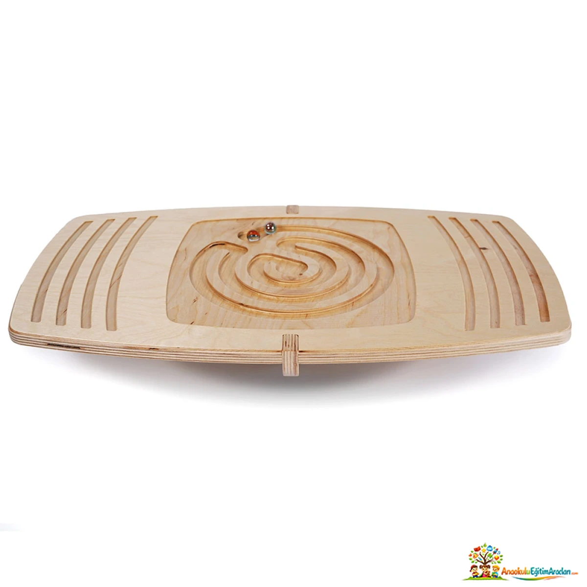 Montessori Misket Takipli Denge Tahtası – Masif Ahşap 50 x 36 cm MMD-641