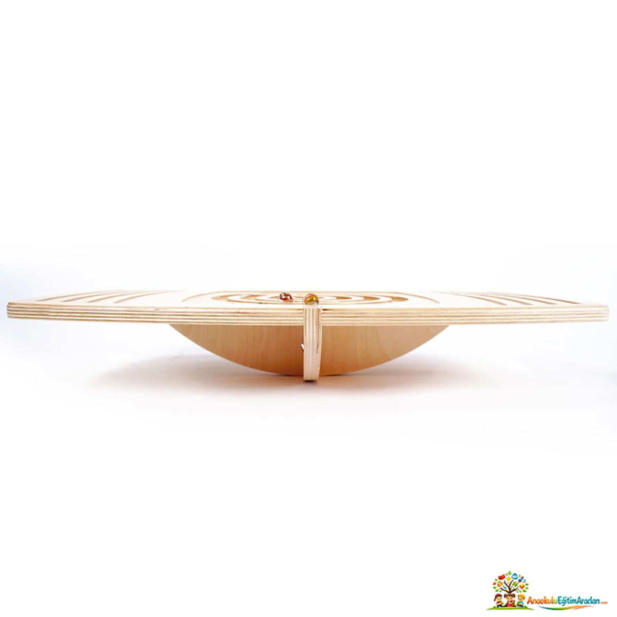 Montessori Misket Takipli Denge Tahtası – Masif Ahşap 50 x 36 cm MMD-641