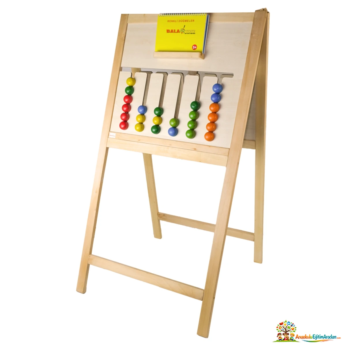 Montessori Renkli Düğmeler – Çift Taraflı Kodlama ve Yönerge Takip Panosu MRD-624
