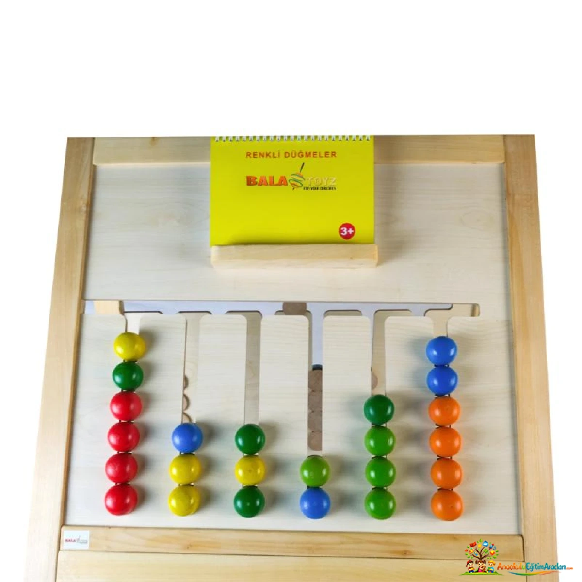 Montessori Renkli Düğmeler – Çift Taraflı Kodlama ve Yönerge Takip Panosu MRD-624