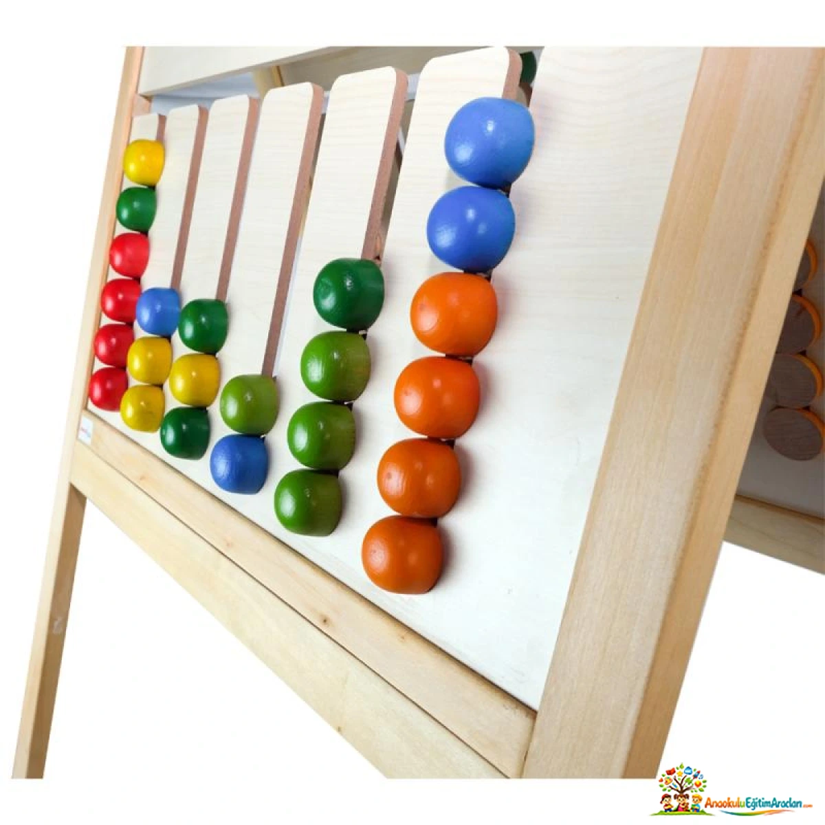 Montessori Renkli Düğmeler – Çift Taraflı Kodlama ve Yönerge Takip Panosu MRD-624