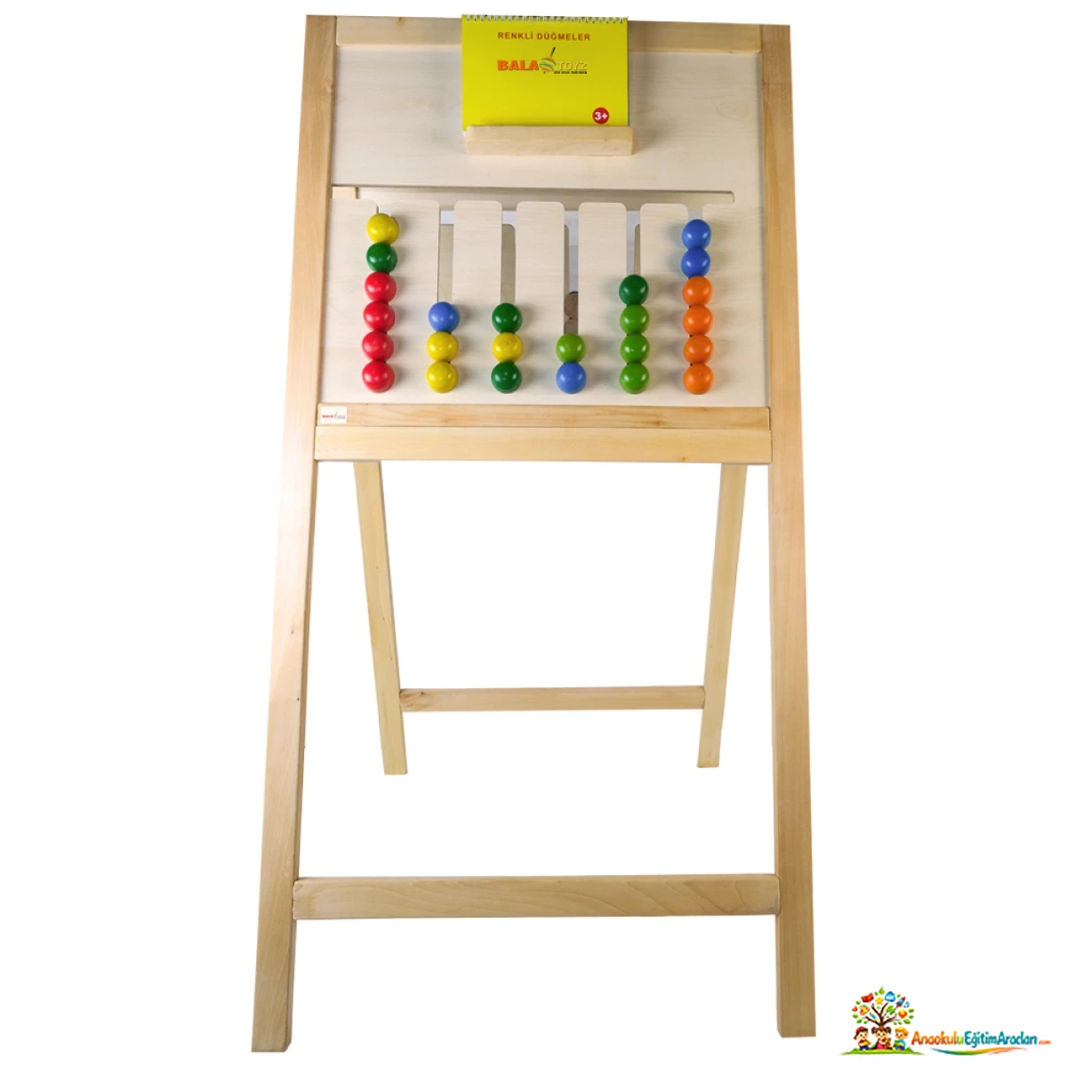 Montessori Renkli Düğmeler – Çift Taraflı Kodlama ve Yönerge Takip Panosu MRD-624