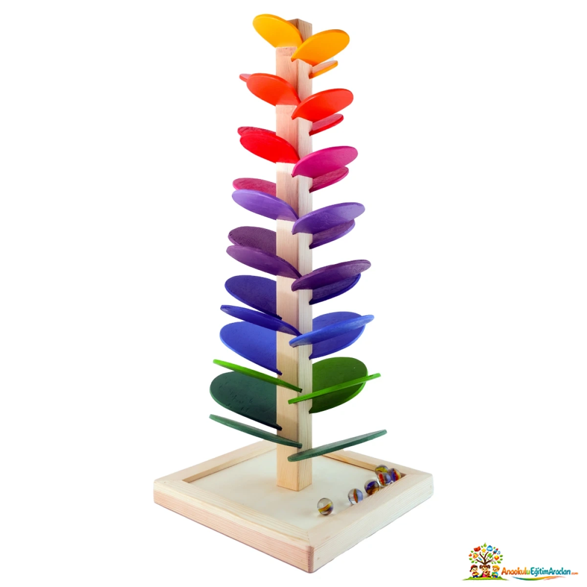 Montessori Ses Ağacı – Bilyeli İşitsel Duyu ve Ritim Materyali SAG-857