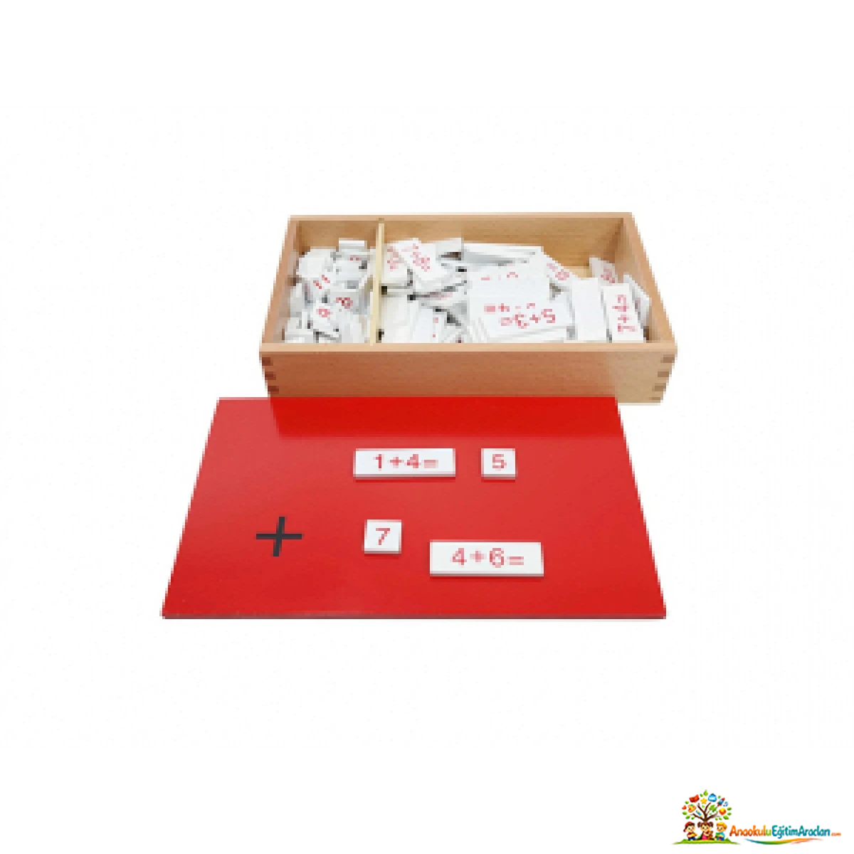 Montessori Toplama Kutusu – İşlem ve Sonuç Eşleştirme Materyali TPK-617