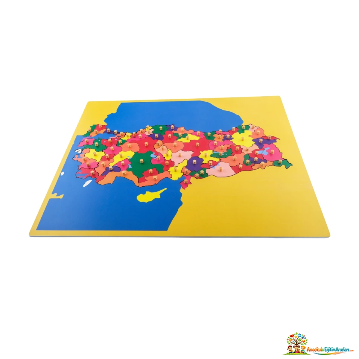 Montessori Türkiye İller Haritası Puzzle – Coğrafya ve Kozmik Eğitim Materyali TIH-684