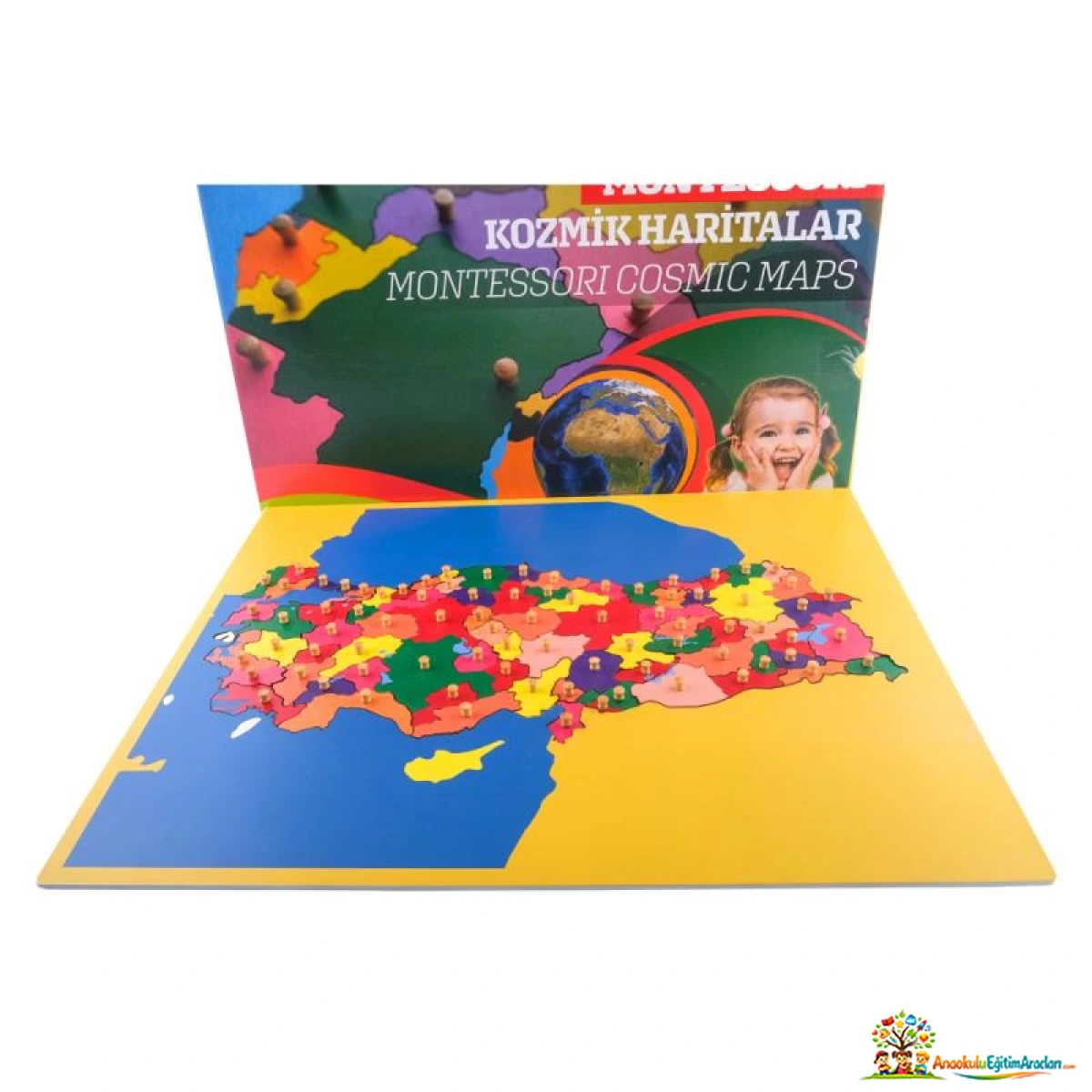 Montessori Türkiye İller Haritası Puzzle – Coğrafya ve Kozmik Eğitim Materyali TIH-684