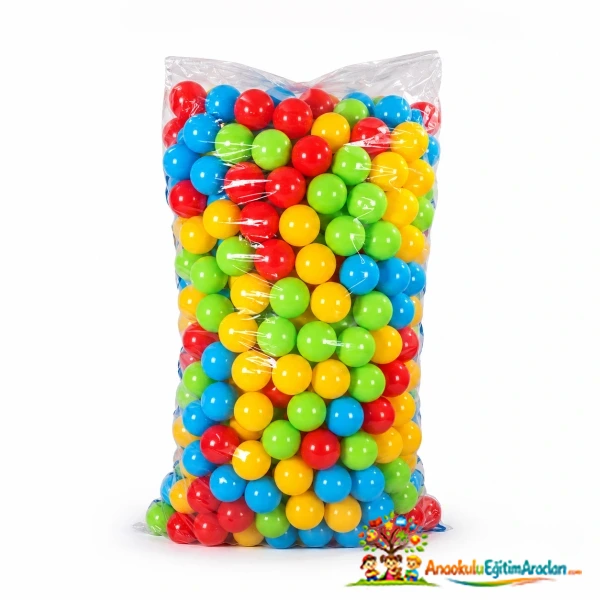 Oyun Havuzu Topu 9 cm 500 Adet Rengarenk Plastik Çocuk Topu