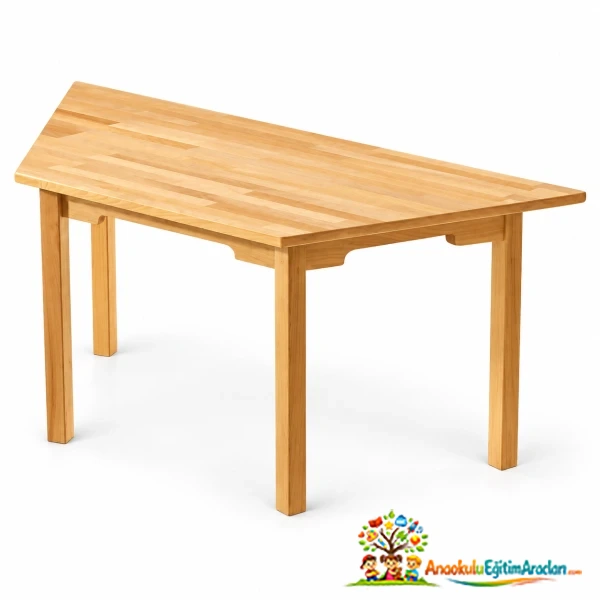 Paralel Kenar Masa 120×60×54 cm – MDF Tabla Kayın Ayak PKR-638