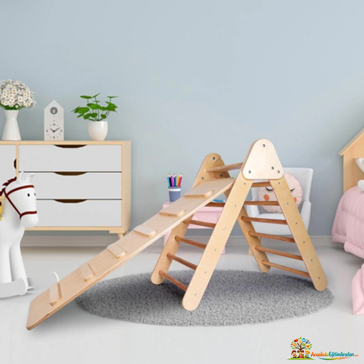 Pikler Tırmanma Merdiveni + Rampa – 2’li Hareket ve Tırmanma Seti PTR-847